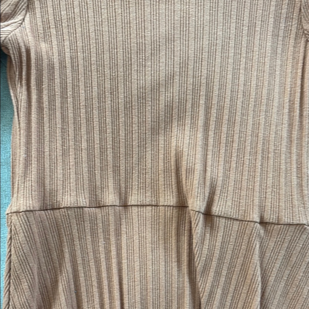 Girls Rust Ribbed Dress - Picture 2 of 3